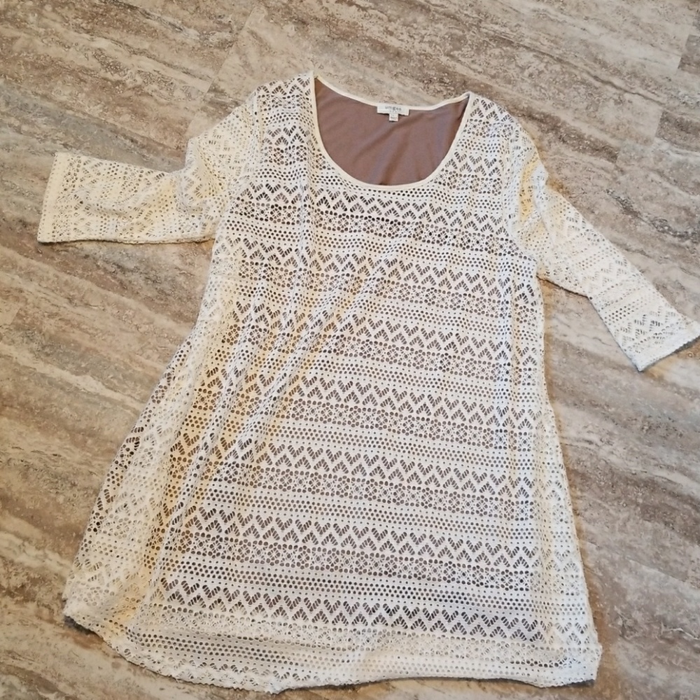 3/4 sleeve mini dress